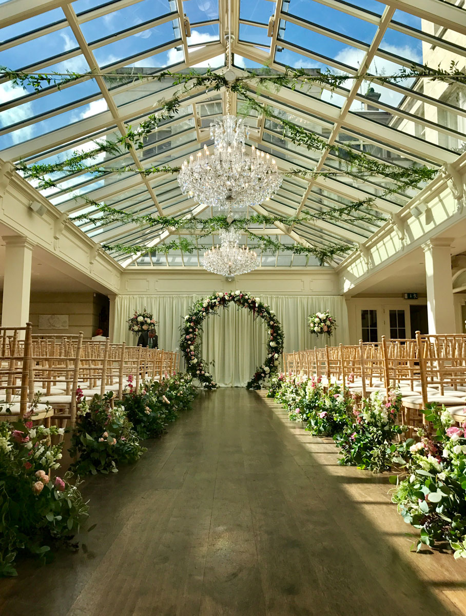 Ceremony in Tankardstown House Orangery