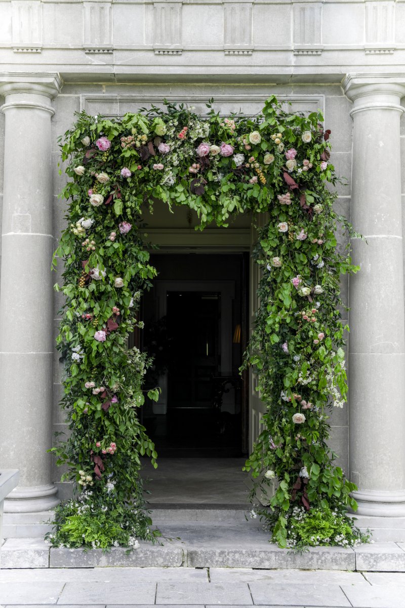 Wild floral and foliage arch