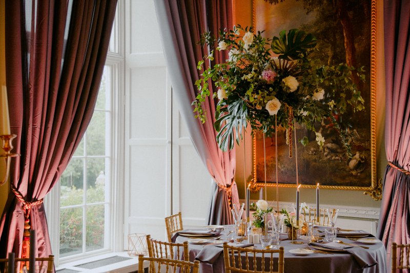 Window draping Luttrellstown Castle