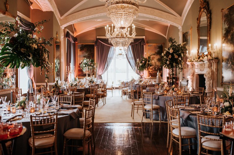 Luxury draping Luttrellstown Castle